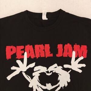 Pearl Jam Band Crew Neck Short Sleeve Graphic T-Shirt Mens Size Large L Black